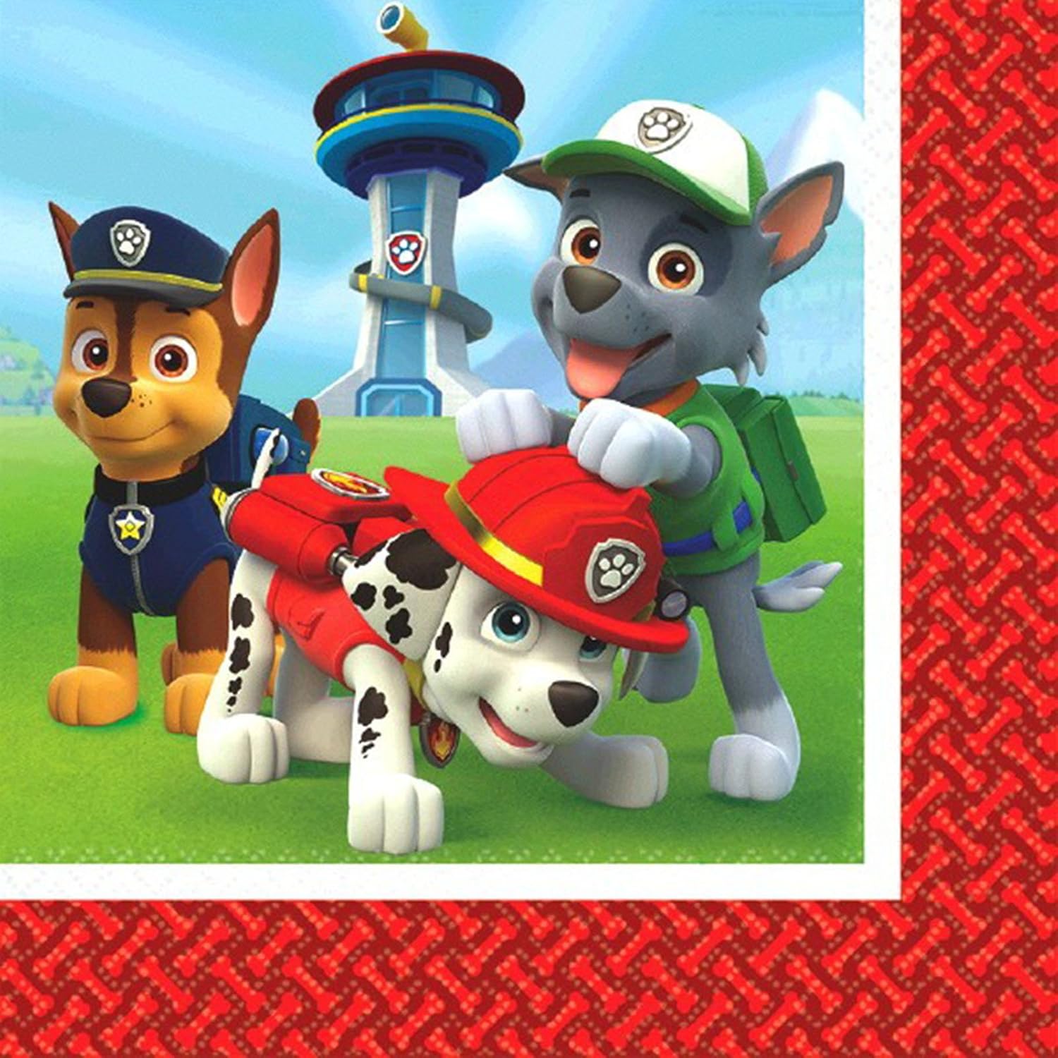 Paw Patrol Lot De 16 Serviettes En Papier La Pat Patrouille Amazon Fr Jeux Et Jouets