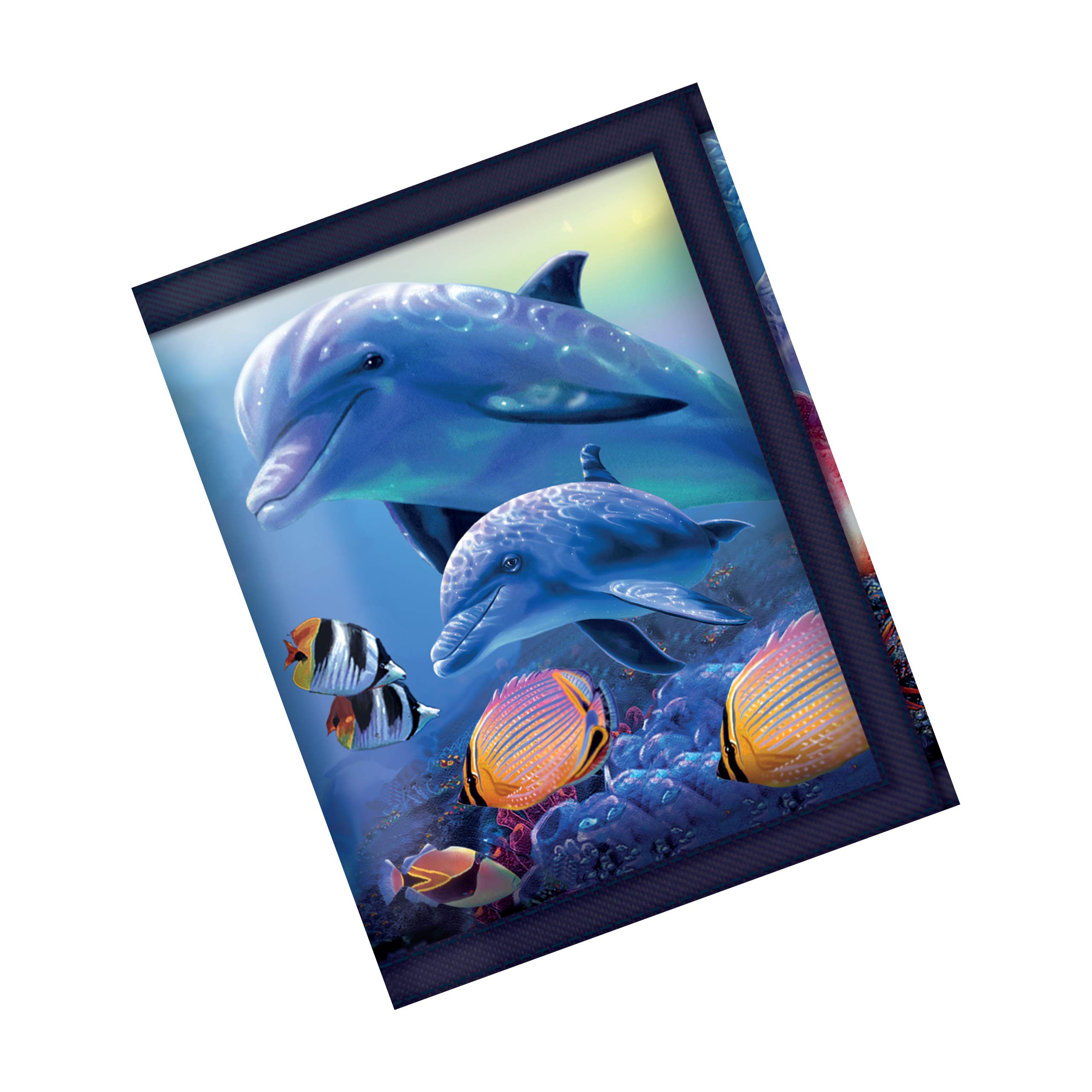 3D LiveLife Wallets - Seahorse Kingdom from Deluxebase. Cool Lenticular Ocean Trifold Wallet with Zipper, Coin Pocket, Keyring and Card Holder. Animal Themed Small Gifts for Men and Women.