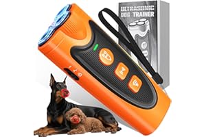 AWOOF New 2025 3X Ultrasonic Anti Barking, Dog Bark Deterrent Device, 6 Training Modes 24 FT Range Barks， Humane Alternative to Training Collars