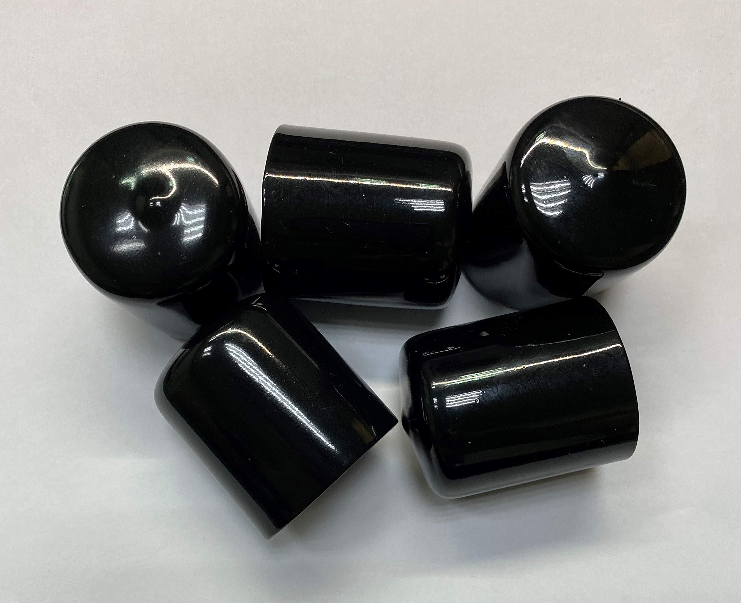 dexierp Protection Force Round Cap for 1-1/4" 32 33 mm OD X 38.1 mm Length (Pack of 8) Pipe Post Tube End Cover M33 Screw Protectors Flexible Vinyl