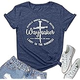 YITAN Women Waymaker Graphic T Shirts Cute Summer Casual Tee Tops