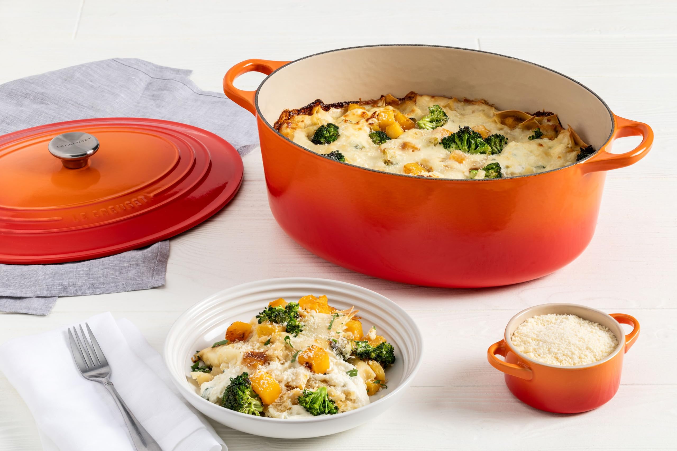 Le Creuset Signature Gusseisen-Bräter mit Deckel, Ø 33 cm, Oval, Für alle Herdarten und Induktion geeignet, Volumen: 7,5 l, 6,595 kg, Ofenrot, 21178330902430 2