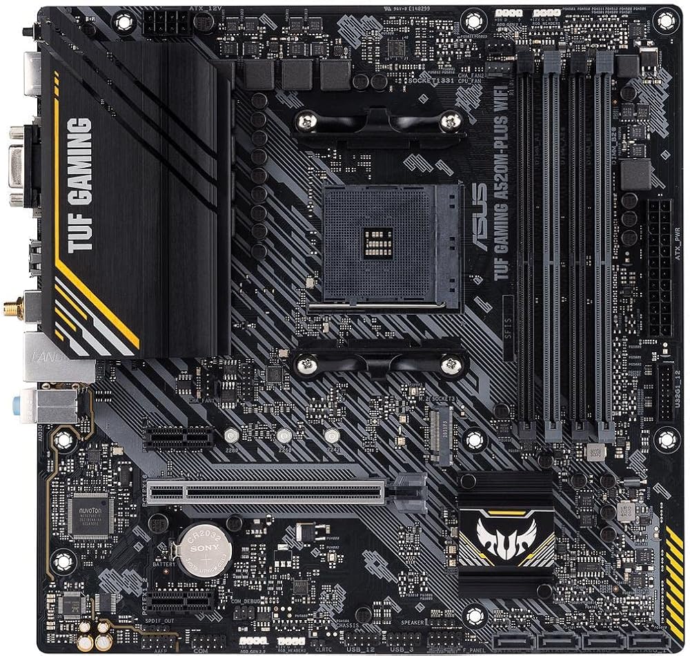ASUS TUF GAMING A520M-PLUS WiFi AMD AM4 Micro ATX Motherboard 3rd Gen Ryzen M.2