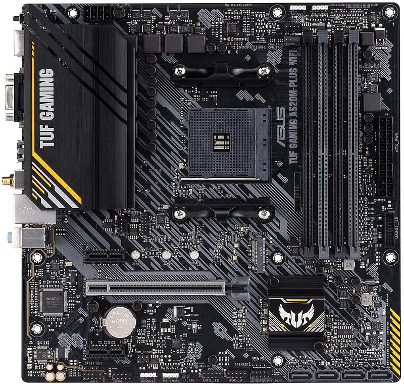ASUS TUF GAMING A520M-PLUS WiFi AMD AM4 Micro ATX Motherboard 3rd Gen Ryzen M.2