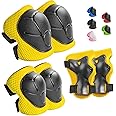 Wemfg Kids Protective Gear Set Knee Pads for Kids 3-14 Years Toddler Knee and Elbow Pads with Wrist Guards 3 in 1 for Skating Cycling Bike Rollerblading Scooter