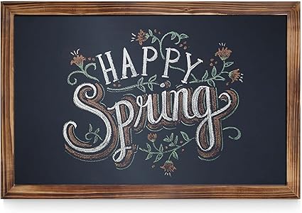Hbcy Creations Rustic Torched Wood Magnetic Wall Chalkboard Small