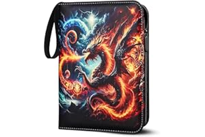 ZEERLIKI Card Binder for Pokemon Cards,400 Pockets Card Holder, 4-Pockets Trading Card Binder Collector Zipper Album with 50 Removable Sleeves,Portable Waterproof Card Holder