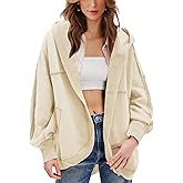 FASEMONPIE Women Oversized Hoodie Cardigan Jacket Casual Open Front Raglan Sleeve Sweatshirt 2026 Outfits with Pockets