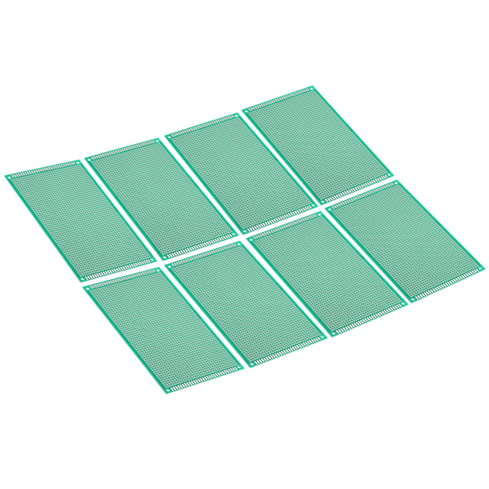 PATIKIL 5.9" x 3.5" PCB Board Circuit, 8 Pcs Prototype Perfboard Solder Boards for DIY Soldering and Electronic Project Circuit Boards Solderable Breadboard, Green