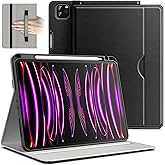 JETech Case for iPad Pro 11-Inch 4/3/2 (2022/2021/2020 Model), PU Leather Folio Protective Cover with Hand Strap, Pencil Holder & Pocket, Multi-Angle Viewing (Black)