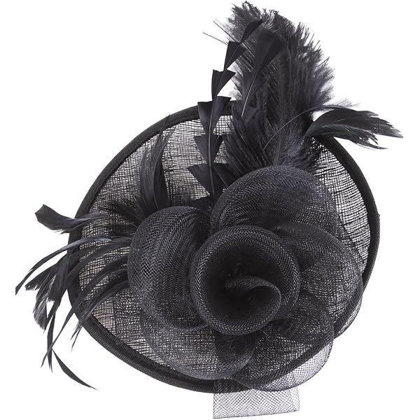 4 Pack Black Organza Fascinator Hat with Lace Gloves Set for  display picture 1