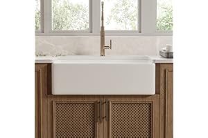 DEER VALLEY DeerValley DV-1K510 Grove 30"L x 18"W Farmhouse Kitchen Sink, Fireclay Apron Front Sink White Single Bowl Kitchen Sink with Sink Grid and Basket Strainer