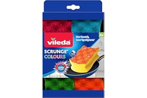 Vileda Colours Scourers Scrubbing Sponges (Pack of 4)