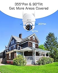 ANRAN 5MP Security Camera Outdoor, 360°PTZ