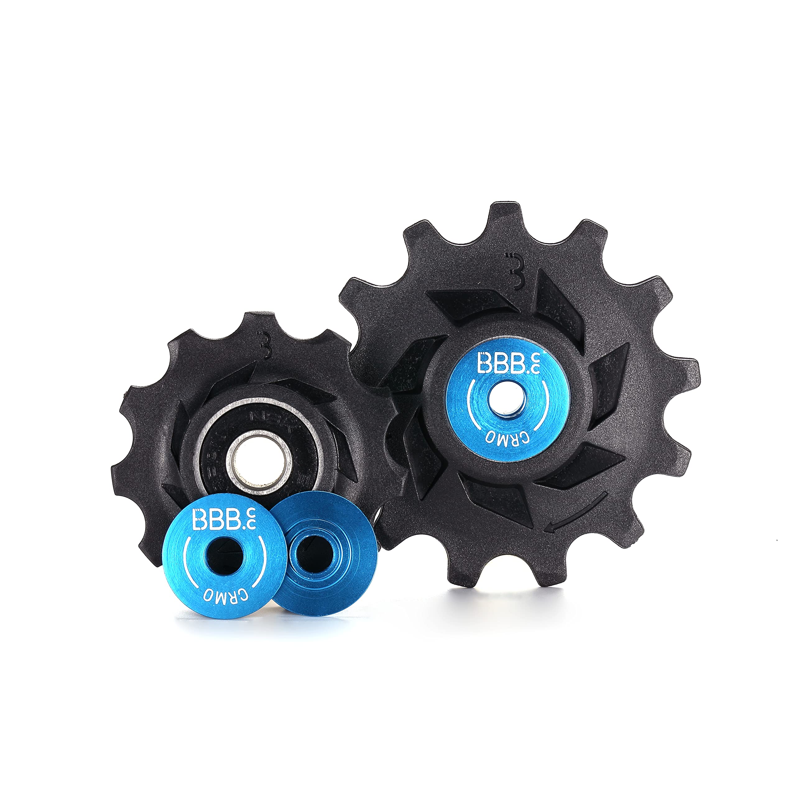 BBB Cycling Derailleur Pulley 11-T and 13-T Rear Shimano 11-Speed Jockey Wheels Roller Urban Road Bike MTB Bicycle RollerBoys 11T BDP-08, Black