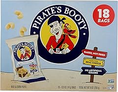 Pirate Brands Aged White Cheddar Rice & Corn Puffs 18Pk, 9 Oz
