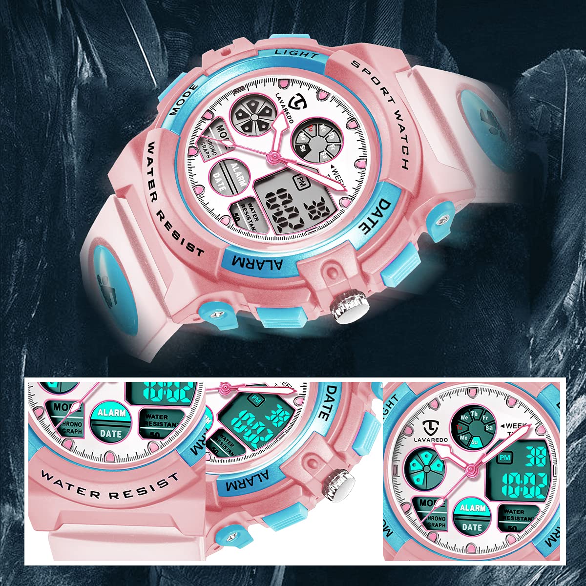 Bomieux Kids Watch for Boys and Girls Ages 5-15, Analog Digital Waterproof with Alarm Clock Stopwatch, Birthday and Christmas Gifts