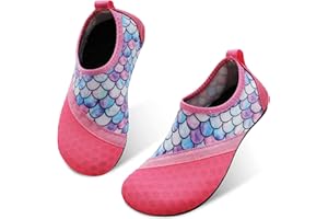 JIASUQI Kids Boys Girls Summer Athletic Water Shoes Barefoot Aqua Socks for Beach Swimming Pool