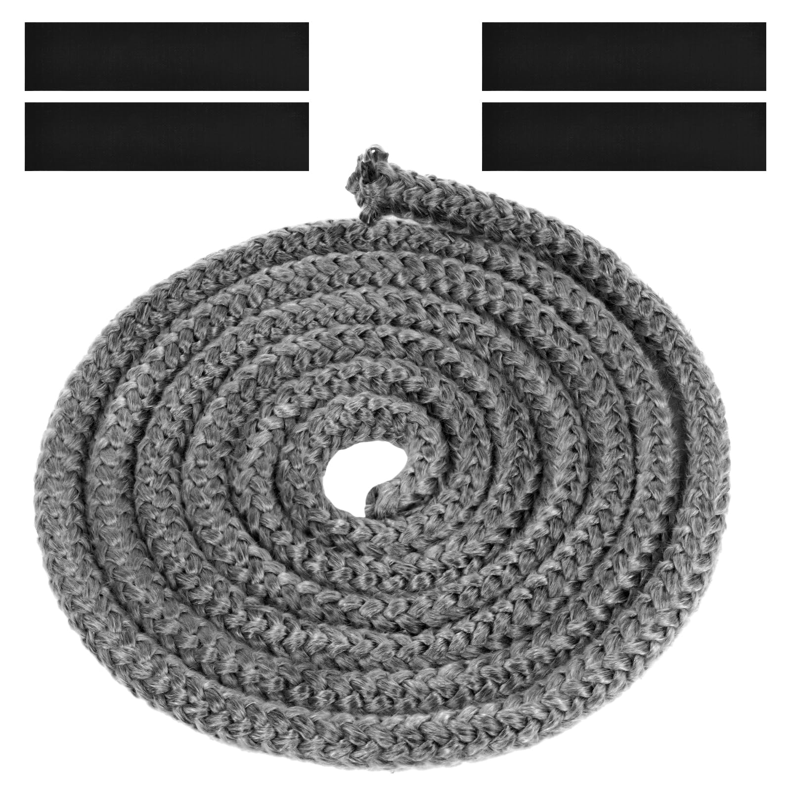 Flintronic Stove Rope, Heat Resistant Rope Seal Replacement Gasket with 4 Tapes, Sealant Strip Fire Rope for Wood Burning Stovee, Chimney, Fireplaces, Oven Door (Φ: 10 mm, Length 3 m)