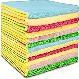 Microfiber Cleaning Cloths Cleaning Rags for Glass - EXEGO Dish Rags Microfiber Cleaning Towels Reusable Rags for Cleaning Ki