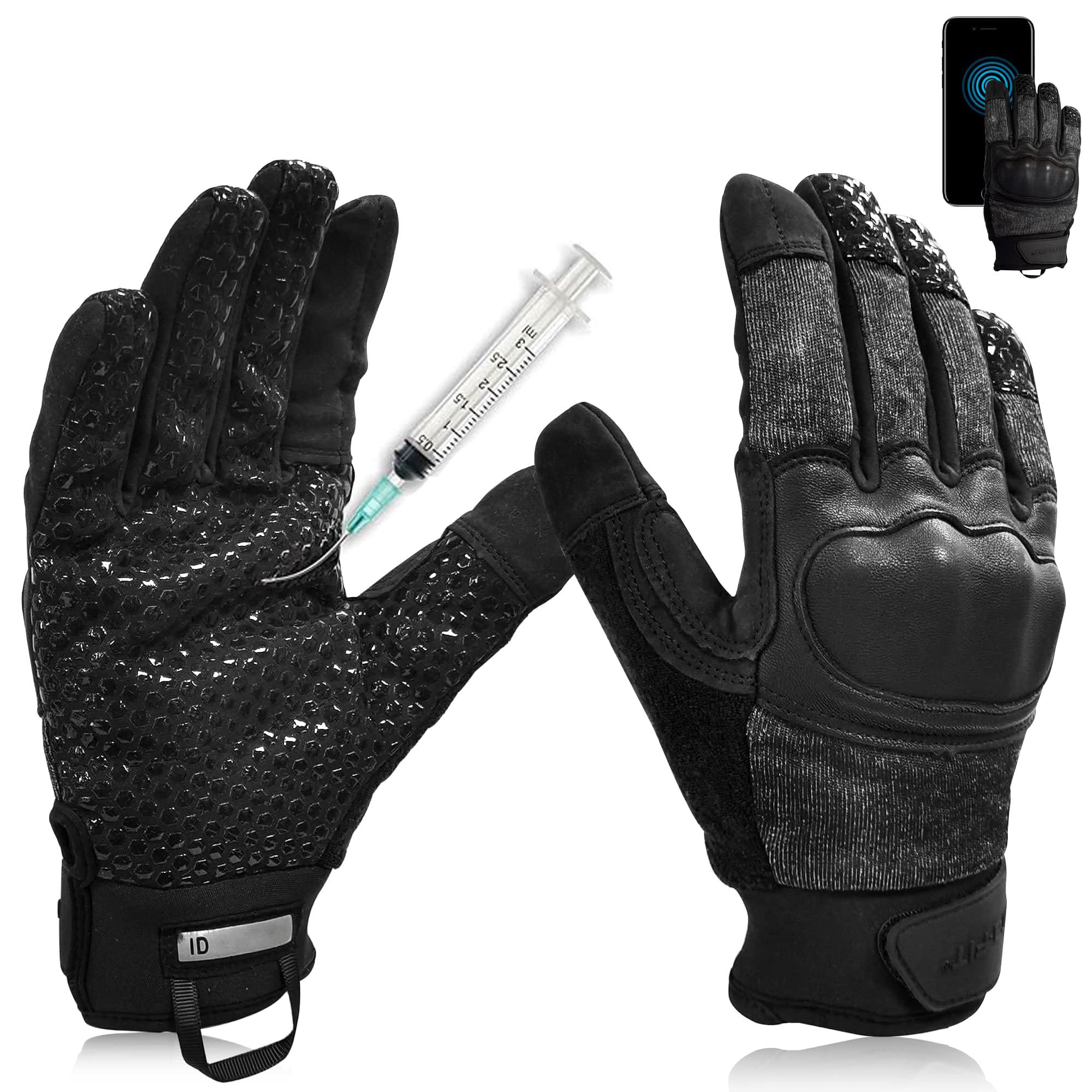 Intra-FIT Needle Puncture Resistant Gloves, ANSI A9 Anti-Cut Anti Slash, Touchscreen Gloves (L)