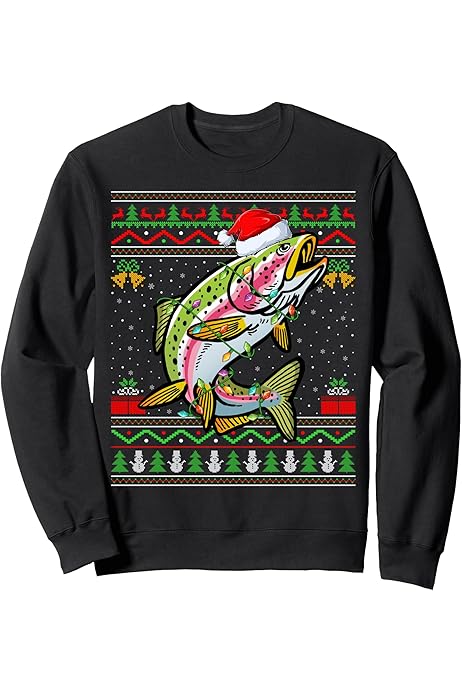 Amazon Ugly Sweater Fishing Pull De Noel Homme Funny