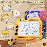 AiTuiTui Dinosaur Magnetic Drawing Board for Kids 3-7 Yellow view 4