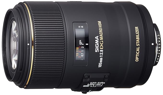 Sigma 105 mm F2,8 EX Makro DG OS HSM-Objektiv (62 mm Filtergewinde) für Nikon Objektivbajonett