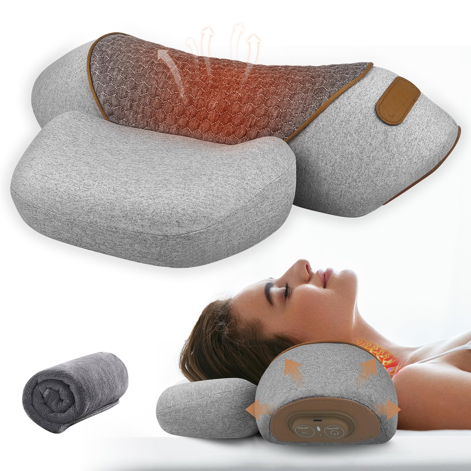 Photo 1 of ***(PARTS ONLY/ NON FUNCTIONAL)***Lifiora Pillow Massage Neck Hump 3 in 1 Neck Massager Pillow with Heat, Deep Tissue Relief Traction, Cervical Support Hump Corrector for Women and Men, Memory Foam Support
