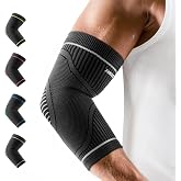 Rakiie 2 Pack Elbow Brace Compression Sleeve Grey M | Elastic Elbow Sleeve for Men Women, Supports Tennis Elbow &amp; Tendonitis, Ideal for Weightlifting, Badminton and Golf