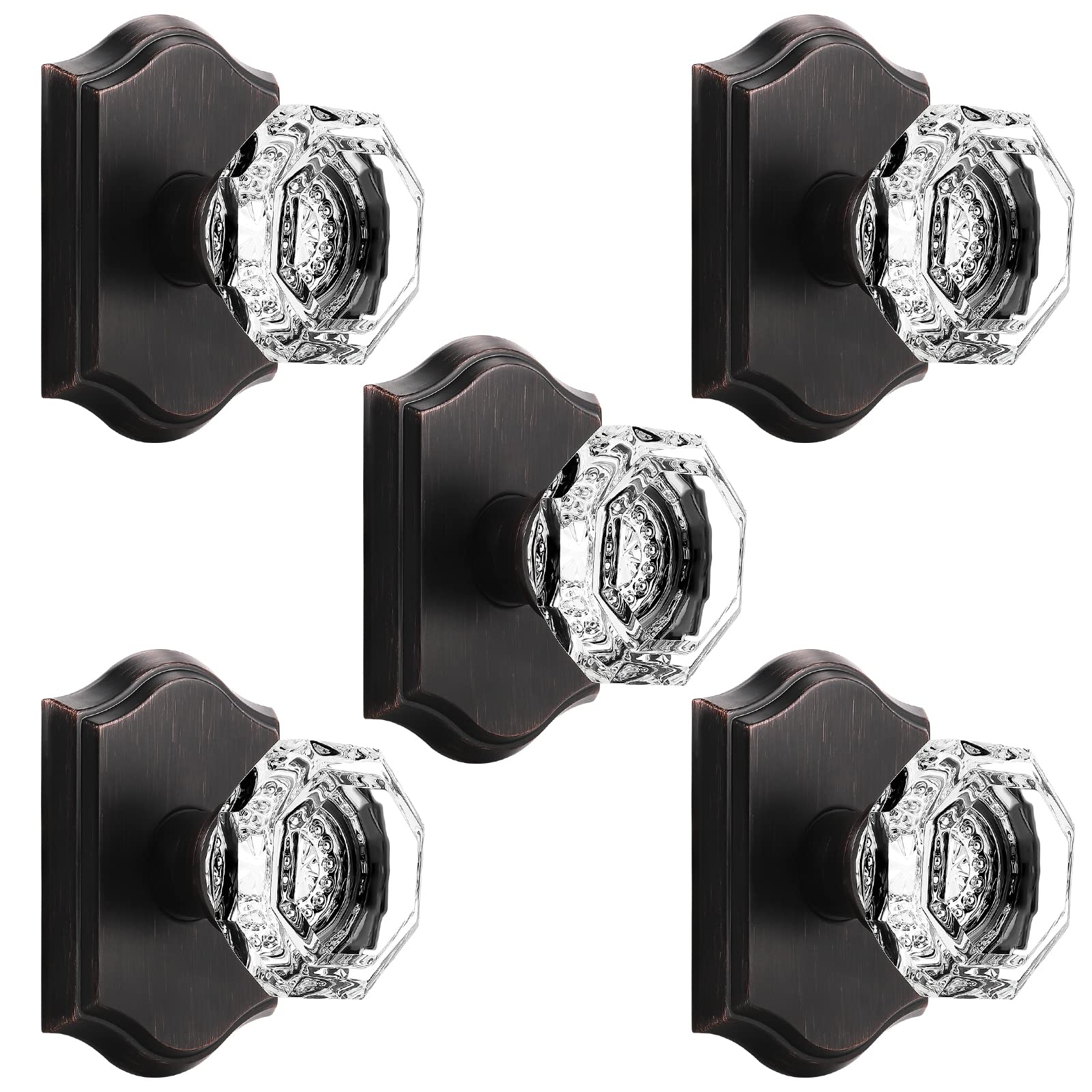 Orger Crystal Interior Half-Dummy Door Knobs for