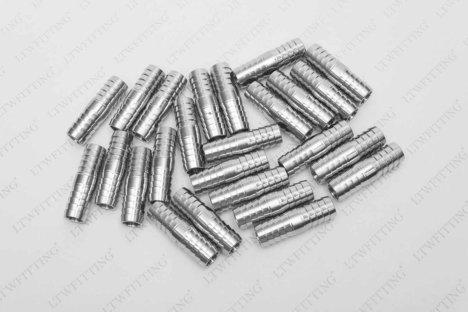LTWFITTING Bar Production Stainless Steel 316 Barb Splicer Mender 16mm Hose ID Fitting Air Water Fuel Boat (Pack of 25) - Image 3