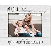 HUKINE Mom Picture Frame 5x7, Mother Photo Frame, To the World You Are a Mother, Mom Gifts from Daughters Son, Mommy Gifts