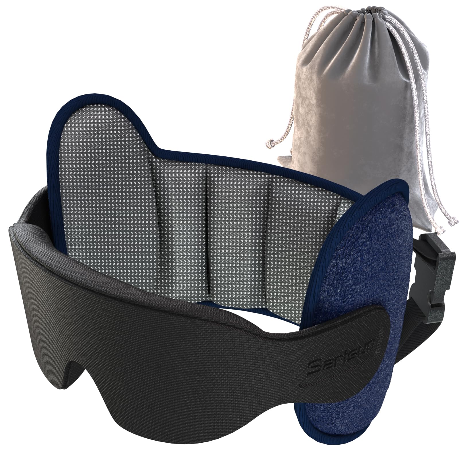 Photo 1 of SARISUN Travel Pillow, Upgrade Airplane Pillow for Long Flight, 360° Support Headrest, Travel Neck Pillow Eye Masks for Sleep, Compact Airplane Travel Essentials, Stop Bobblehead, Mottled Grey