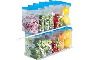 15 Pack Reusable Gallon Freezer Bags Dishwasher Microwave Safe, BPA Free Leakproof Food Storage Bags, Silicone Free Container