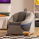 icon Play-R1 Alpha Kids Bean Bag Grey Gaming Chair with Filling Included view 2