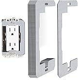 DECOHS 10 Pcs Wall Plate Spacer- Metal Flush Fit Device Leveling Plates- Receptacle Spacers Shims Leveler for Fixing Walls El