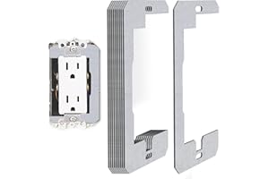 DECOHS 10 Pcs Wall Plate Spacer- Metal Flush Fit Device Leveling Plates- Receptacle Spacers Shims Leveler for Fixing Walls Electrical Outlet Electrical Boxes