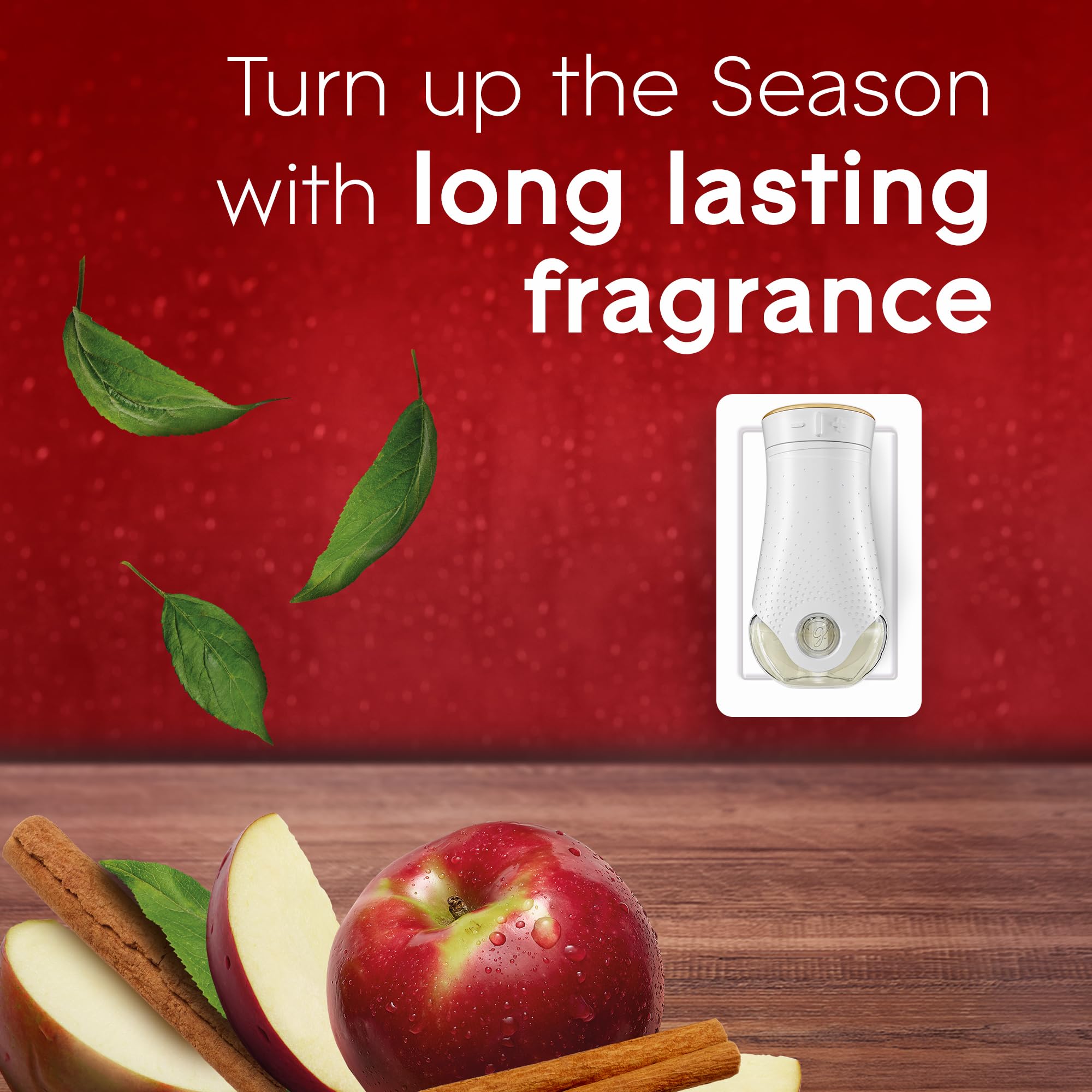 Glade PlugIns Refills Air Freshener, Scented and Essential Oils for Home and Bathroom, Autumn Spiced Apple, 4.69 Fl Oz, 7 Count