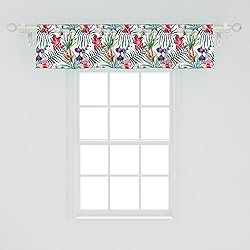 Ambesonne Watercolor Flower Window