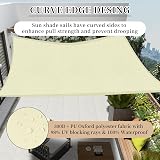 RICHIE Sun Shade Sail Rectangle 2m x 4m Waterproof Beige 98% UV Block view 2