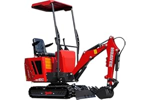 HUAYEE HY10C 1 Ton Mini Excavator | LimitedTime Offer Until Nov 30,w/ 13.5HP Gasoline Powered Compact Digger with EPA Certificate, Tracked Backhoe, Curbside delivery & Professional unloading Included