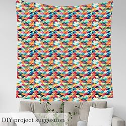 Colorful Lattice Fabric by The Yard, Vintage Check