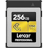 Lexar 256GB Professional CFexpress Type B Memory Card GOLD Series, Up To 1750MB/s Read, Raw 8K Video Recording, Supports PCIe