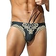 Arjen Kroos Mens Swim Briefs Sexy Bathing Bikini Printed Quick Dry Swimsuit with Drawstring for Men