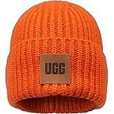 UGG Womens Chunky Rib Beanie with UGG Logo
