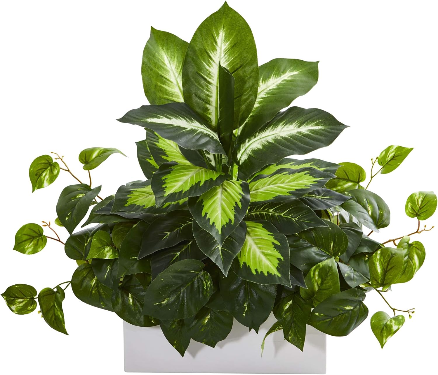 Nearly Natural 8262 Plantes artificielles en soie Dieffenbachia et