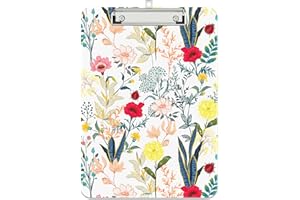 Rimilak Plastic Clipboards with Metal Clip, A4 Letter Size 9" x 12.5" Office Decorative Clipboards for Students Women Men and Kids, Cute Clipboard Custom Pattern
