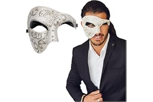 LUXURY MASK Masquerade Mask For Men Phantom Of The Opera Mask Prom Mardi Gras Haloween Venetian Half Face Mask