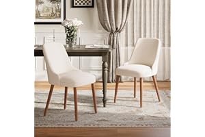 MALOL Dining Chairs Set of 2, Upholstered Dining Room Chair with Wood Legs, High-Back Padded Kitchen Chairs for Dining Room/R